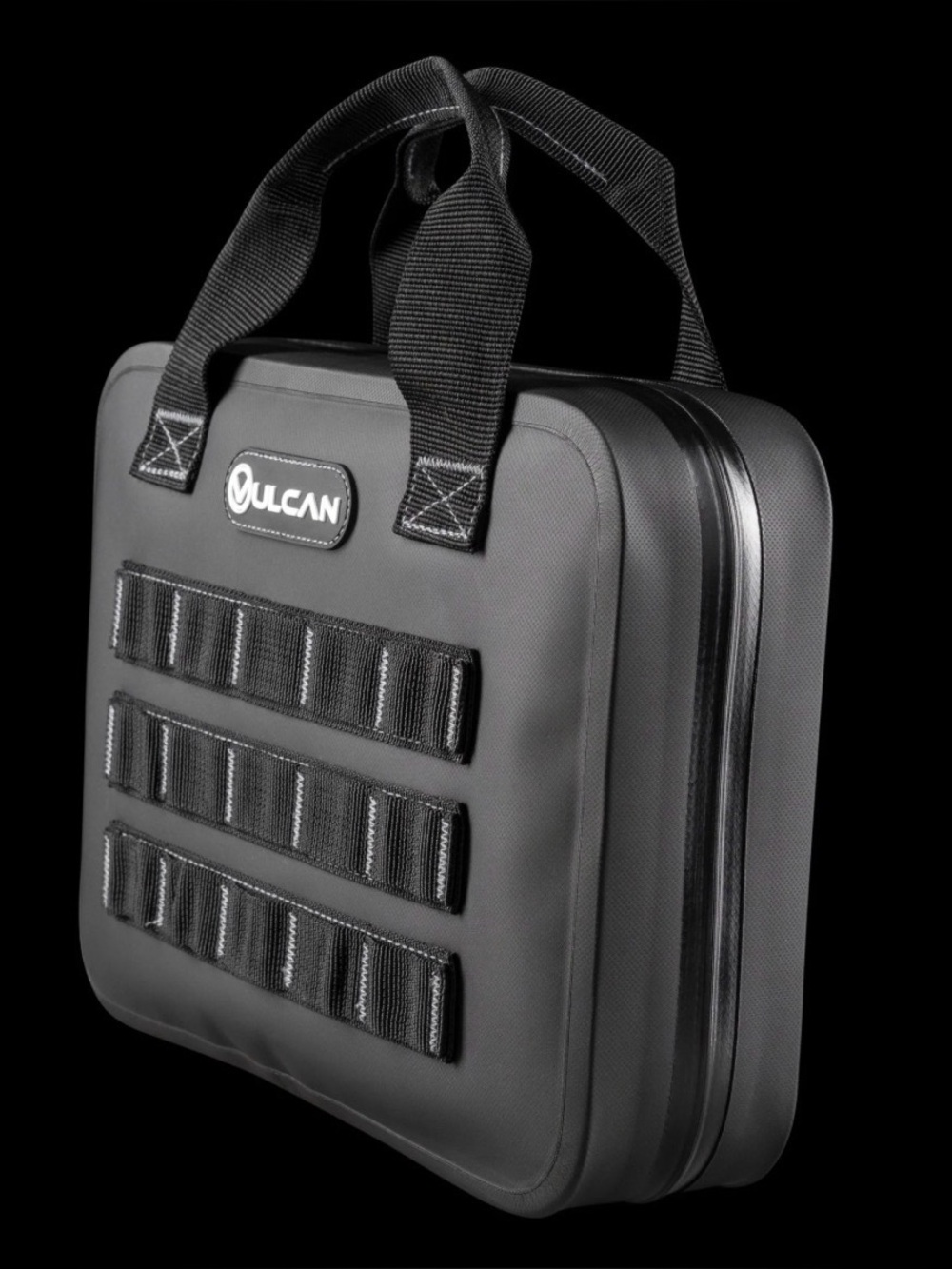 Vulcan Arms Black WeatherLock Pistol Case w/ Waterproof Zippers & MOLLE Webbing